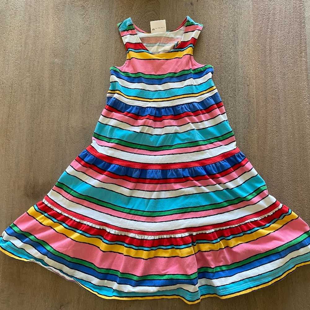 Girls' Multicolor Stripe Tiered Dress - Brand Unspecified